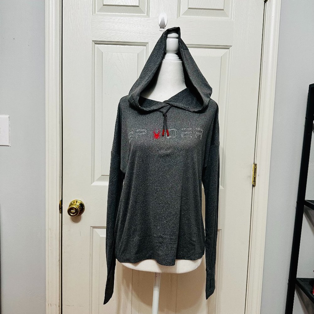 SPYDER ACTIVEWEAR PULLOVER HOODIE TOP MEDIUM $68